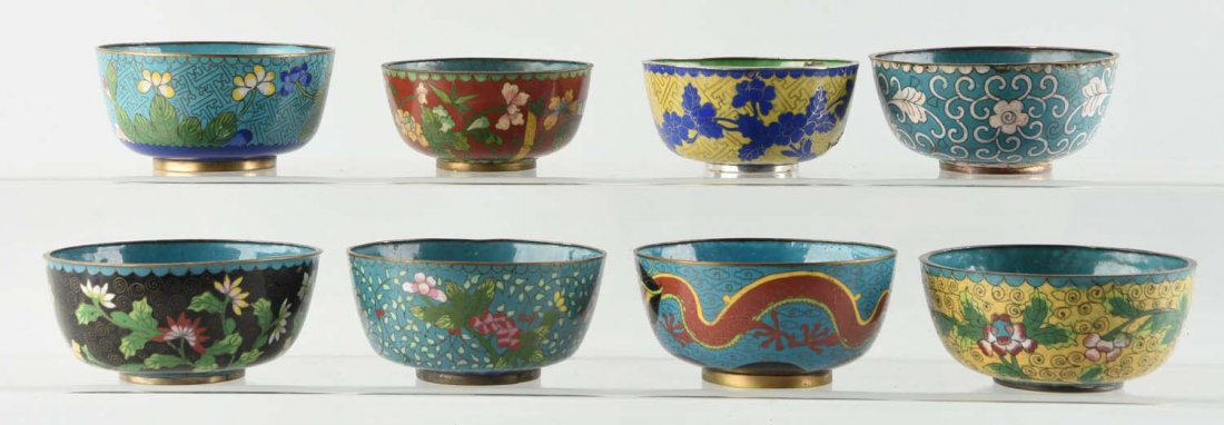 Lot Of 8 : Cloissone Oriental Bowls. (1 of 1)