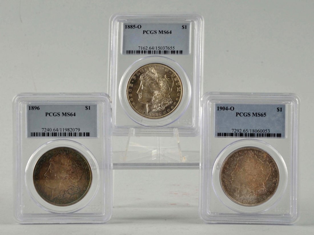 Lot of 3: Morgan Silver Dollars. (1 of 3)