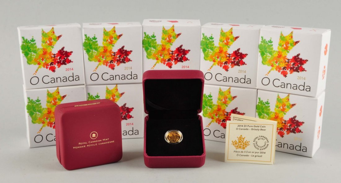 Lot Of 10: Canadian Gold $5 Pieces. (1 of 3)