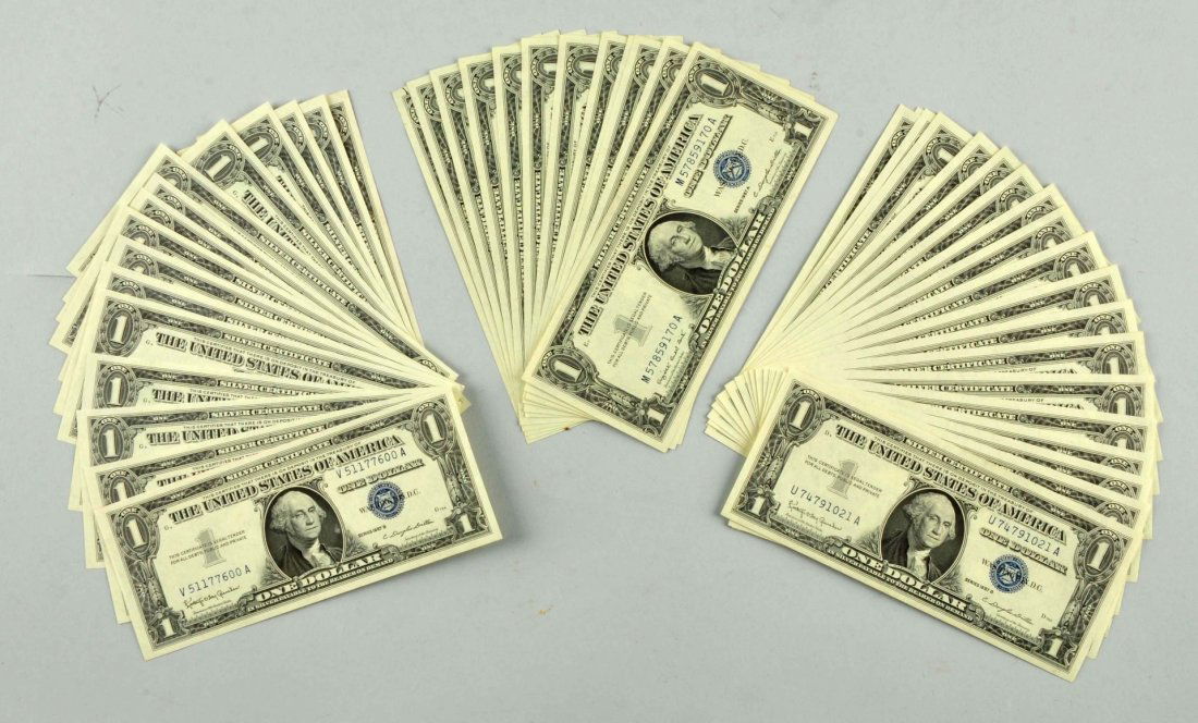 Three Lots of One Dollar Silver Certificates. (1 of 1)