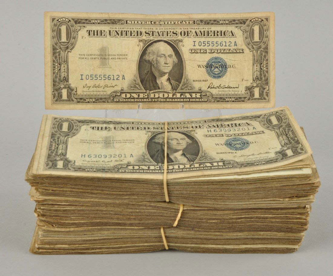 Lot of 300: $1 Silver Certificates. (1 of 3)