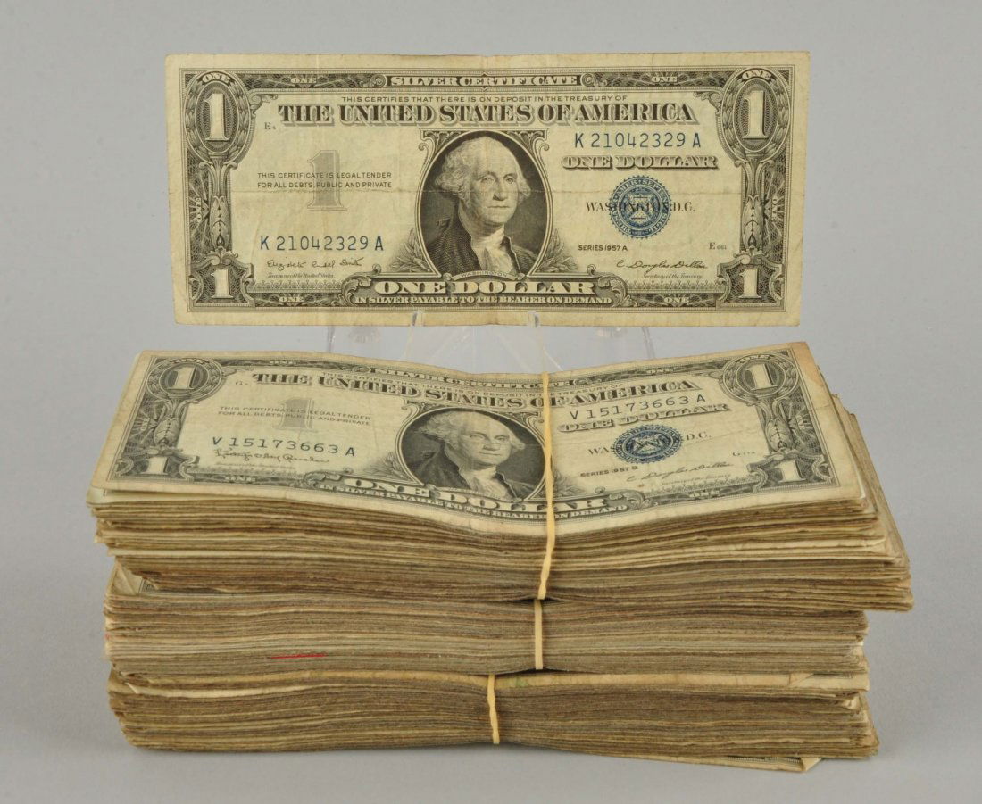 Lot of 300: $1 Silver Certificates. (1 of 3)