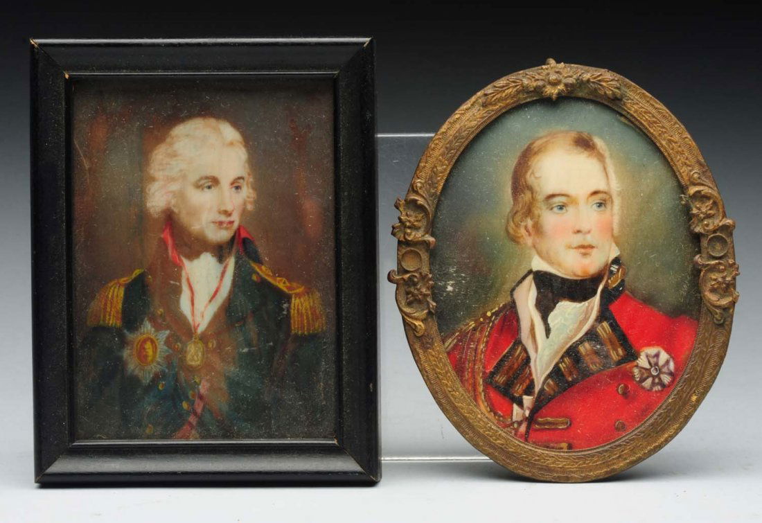 Lot Of 2: Miniature Ivory Portraits. (1 of 1)