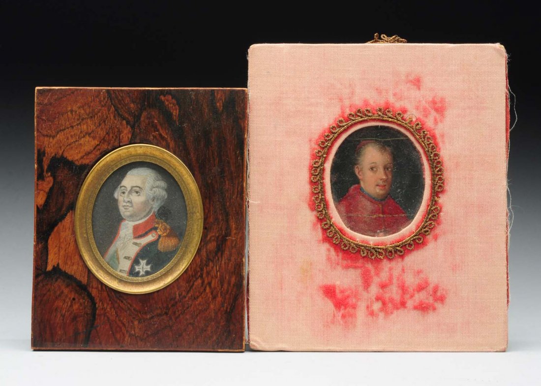 Lot Of 2: Miniature Paintings. (1 of 3)
