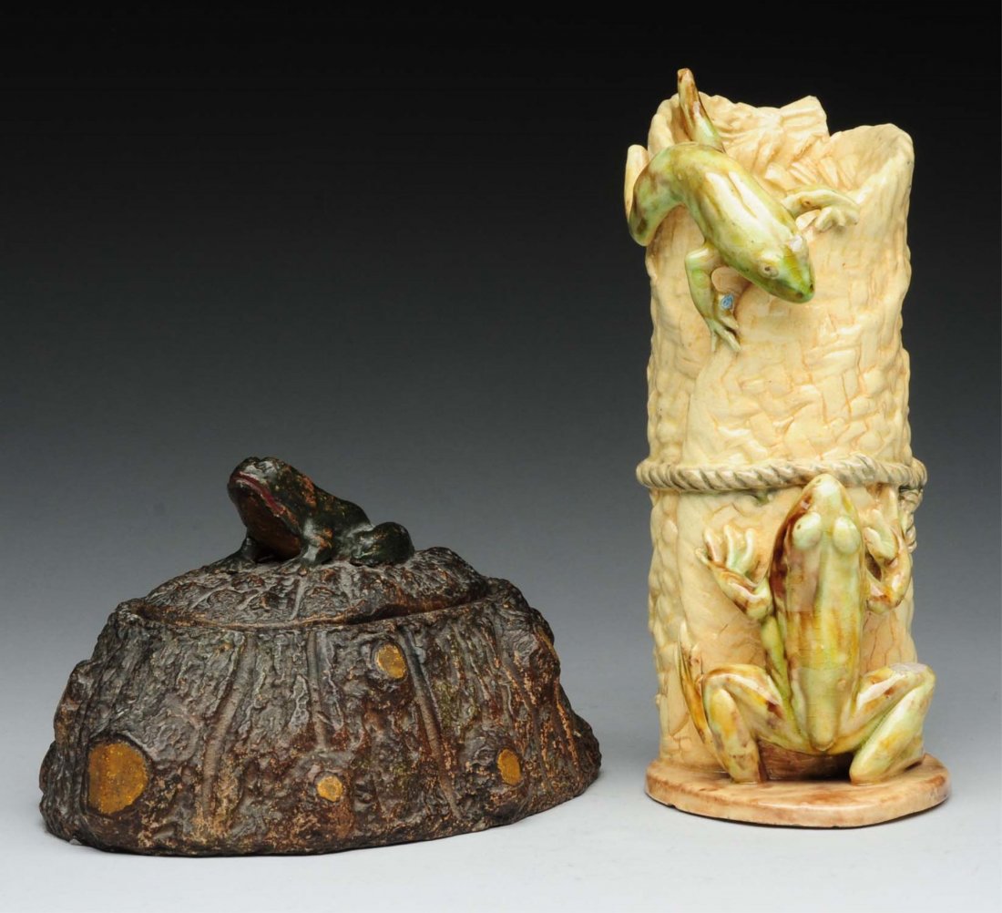 Lot Of 2: Frog Decorated Pieces. (1 of 2)