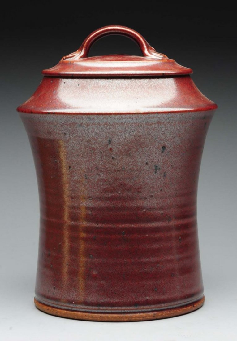 Pottery Crock Signed Val Cushing. (1 of 4)