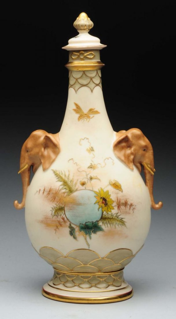 Large Hand-Painted Continental Porcelain Ewer. (1 of 4)
