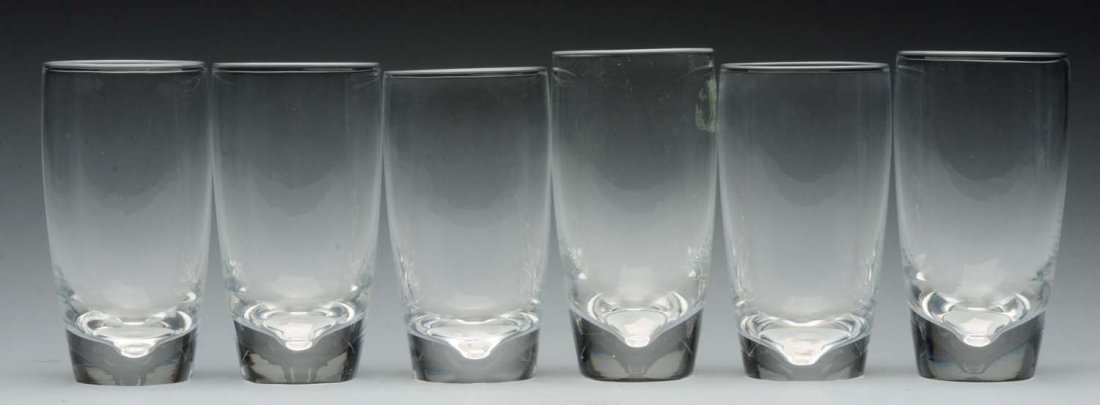 Lot of 6: Steuben 6" Tall Glasses. (1 of 2)