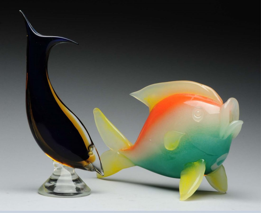 Lot of 2: Murano Glass Fish. (1 of 1)