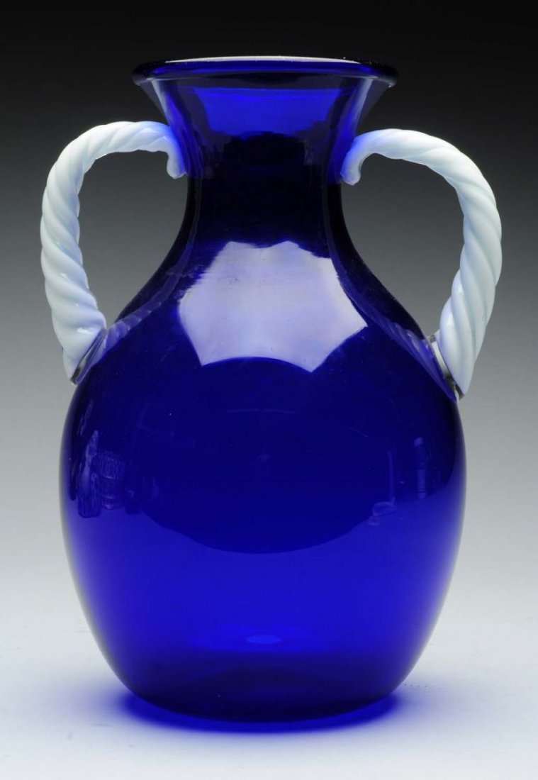 Toso Murano Cobalt Vase. (1 of 4)