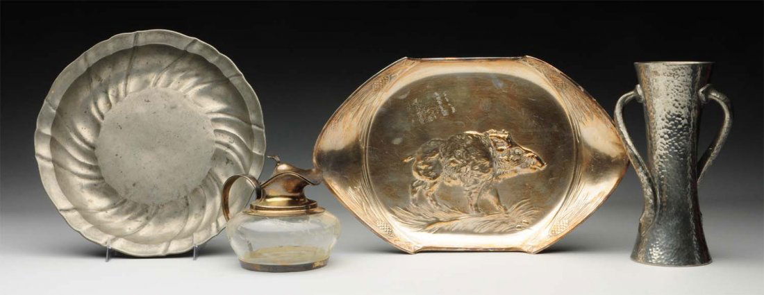 Lot of 4: Pewter Pieces. (1 of 1)