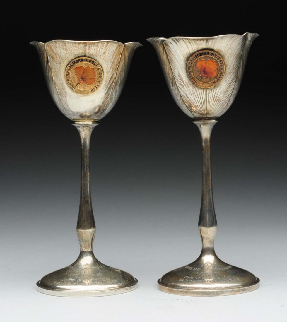 Lot Of 2: Sterling Silver Golf Trophies. (1 of 3)