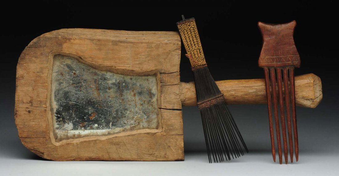 Lot Of 3: Wooden Tribal Pieces. (1 of 1)