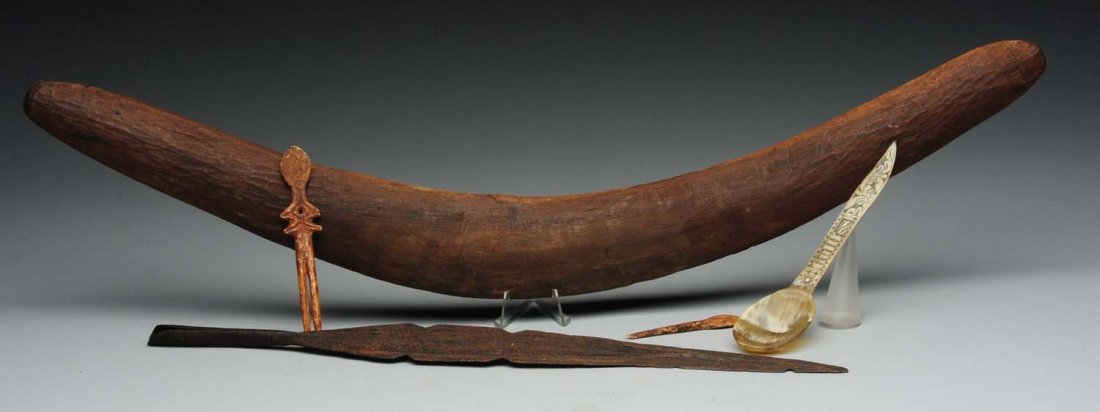 Lot Of 5: Carved Ancient Tools. (1 of 2)