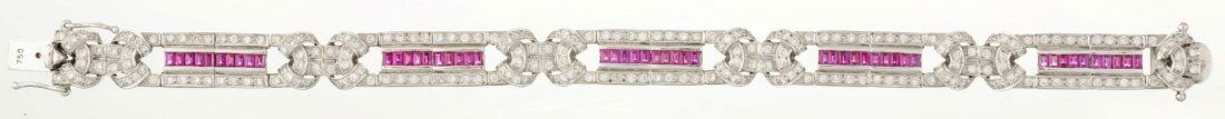 A Diamond And Ruby Bracelet. (1 of 1)