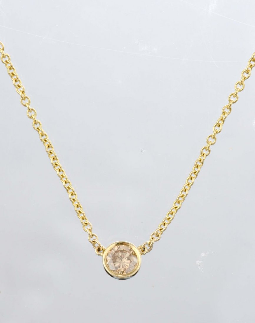 A Colored Diamond Pendant Necklace. (1 of 1)