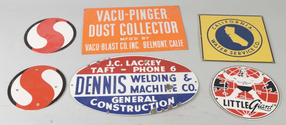 Lot Of 6: Porcelain Advertising Signs (1 of 2)