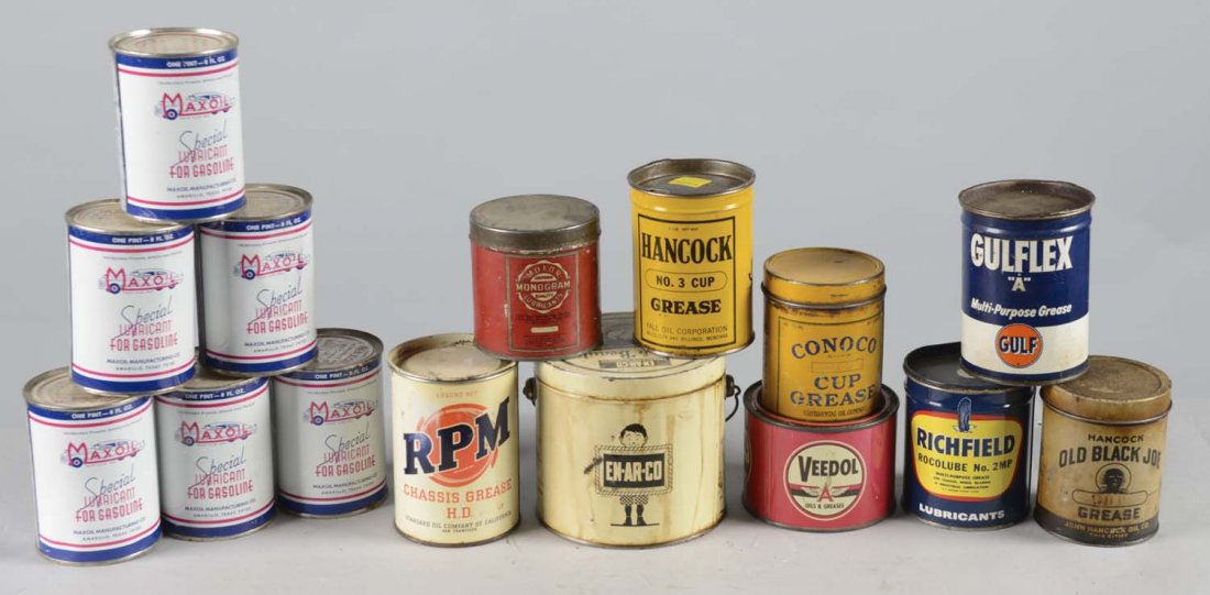 Lot Of 12: One Pound Grease Cans (1 of 1)