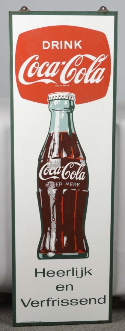 Drink Coca Cola Bottle Porcelain Sign (1 of 2)