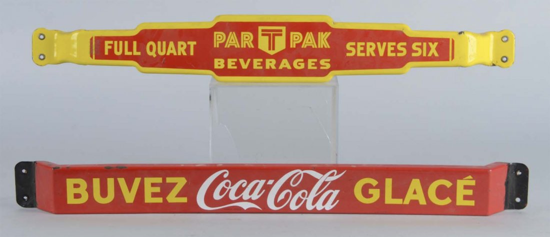 Lot Of 2: Coca Cola & Par T Porcelain Door Pushes (1 of 2)