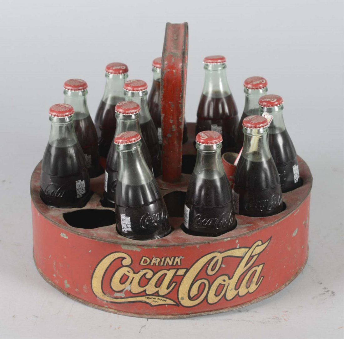 Coca Cola Round Ball Park Carrier With Bottles (1 of 4)