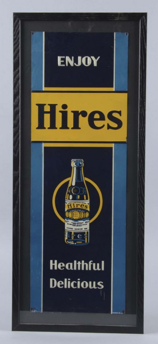 Enjoy Hires Healthful Delicious Embossed Tin Sign (1 of 1)