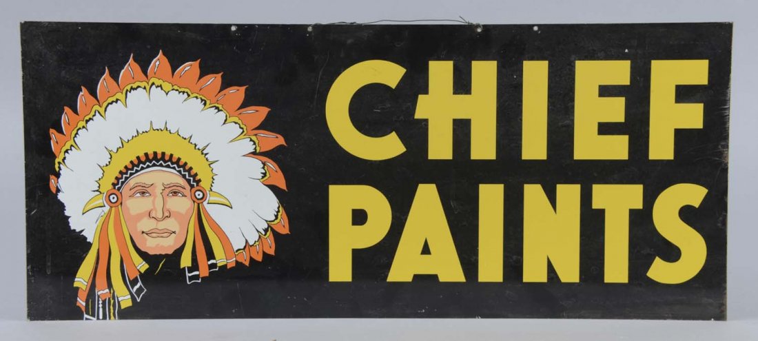 Chief Paints With Logo Double-Sided Tin Sign (1 of 2)