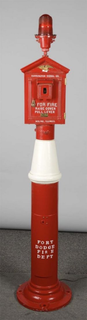 Restored Fire Call Box On Fort Dodge Post (1 of 6)