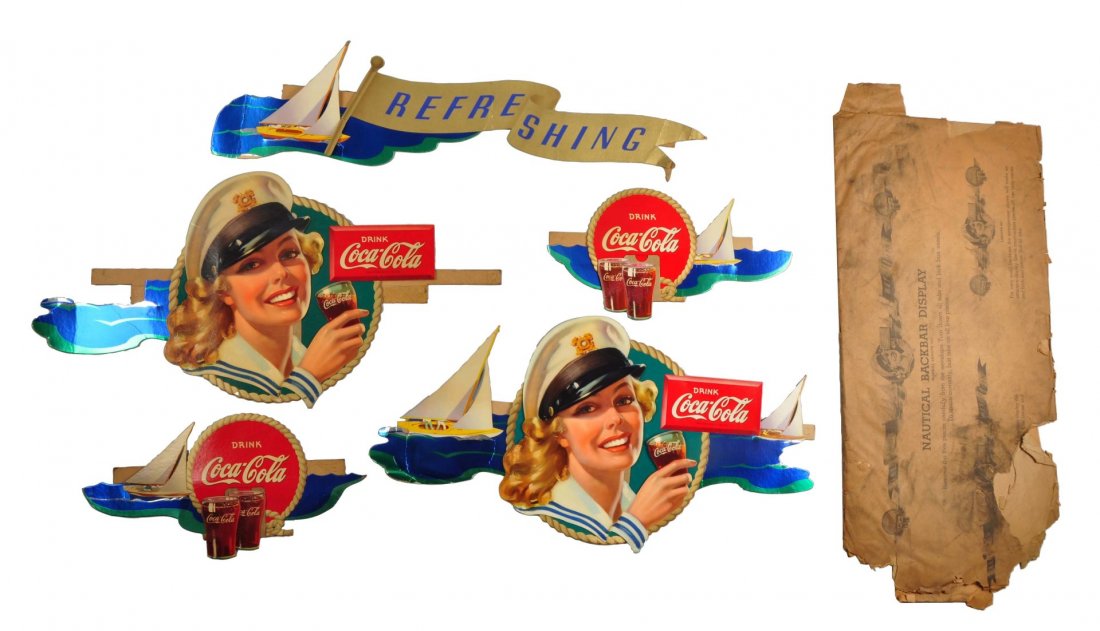 Coca Cola 1941 Nautical Back Bar Display. (1 of 2)