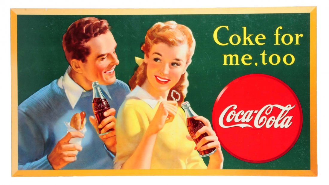 1946 Coca - Cola Cardboard Poster. (1 of 1)
