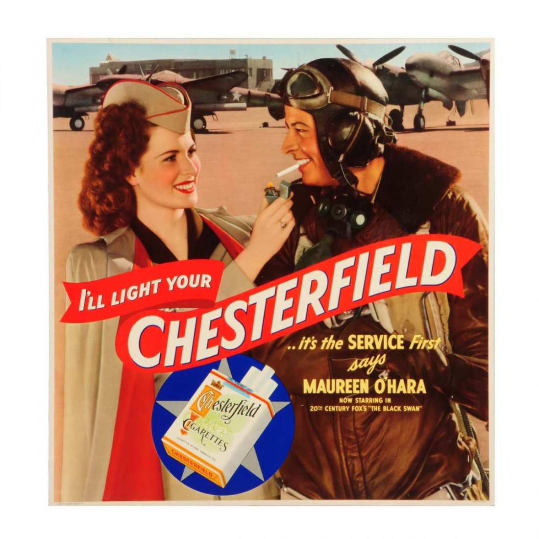 1940's Maureen O'Hara Cardboard Poster. (1 of 1)