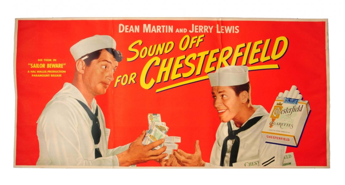 1952 Chesterfield Cigarettes Large Paper Poster. (1 of 1)