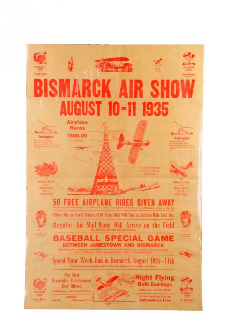 1935 Bismarck Air Show Paper Poster. (1 of 1)