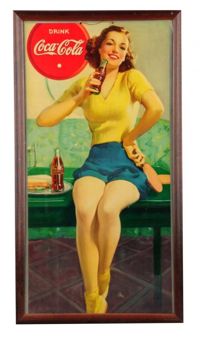 1930's Coca - Cola Cardboard Poster. (1 of 1)