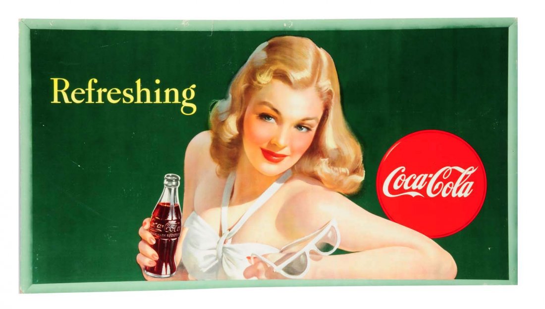 1947 Coca - Cola Cardboard Poster. (1 of 1)