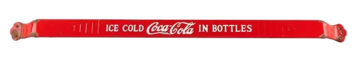 1920 -30's Coca - Cola Porcelain Door Bar. (1 of 2)