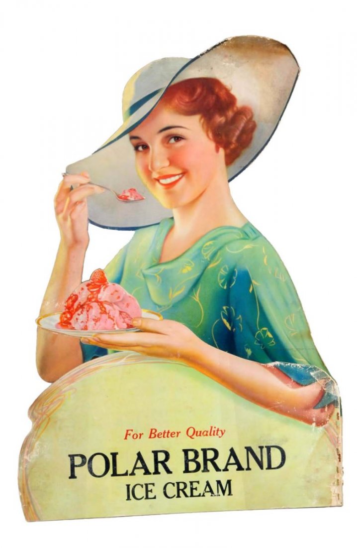 1930's Polar Brand Ice Cream Cutout. (1 of 1)