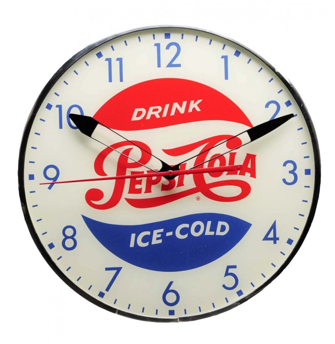 1950's Pepsi - Cola Lighted Clock. (1 of 2)