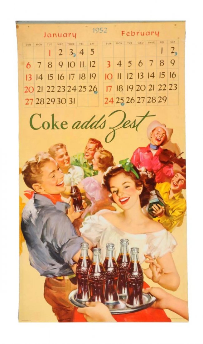 1952 Coca - Cola Calendar. (1 of 2)