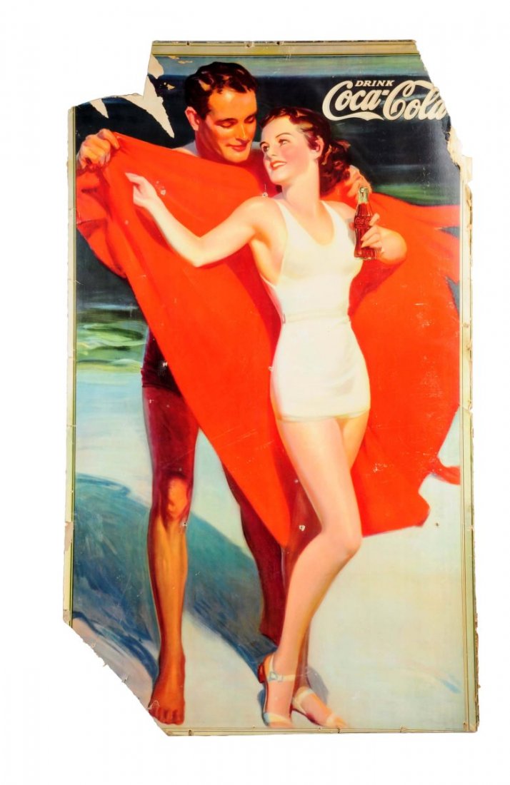 1930's Coca - Cola Cardboard Poster. (1 of 1)