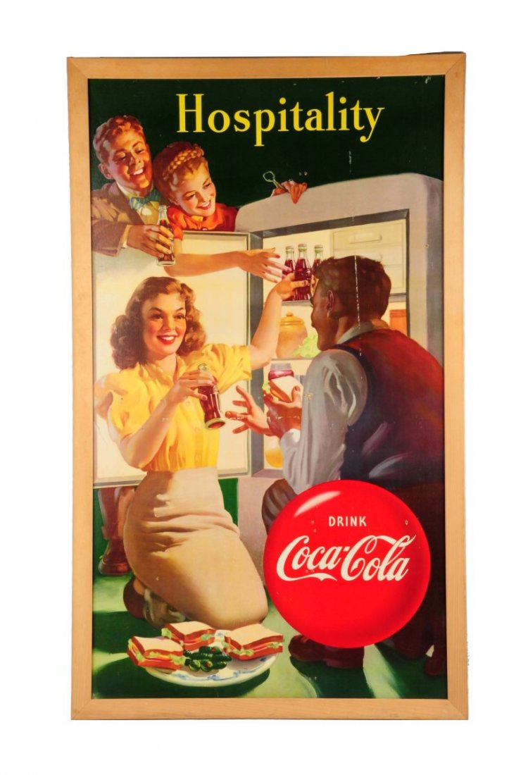 1940's Coca - Cola Large Vertical Poster. (1 of 1)