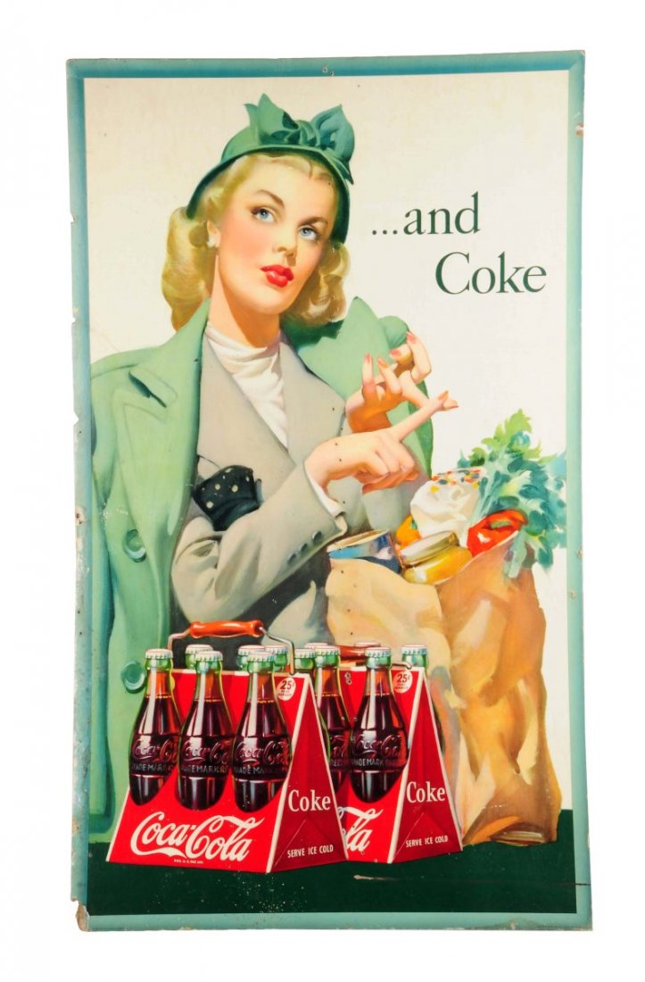 1946 Large Coca - Cola Poster. (1 of 1)
