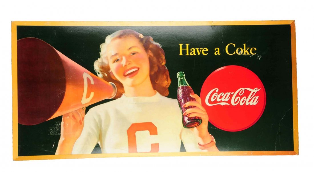 1946 Large Cheerleader Coca - Cola Poster. (1 of 1)