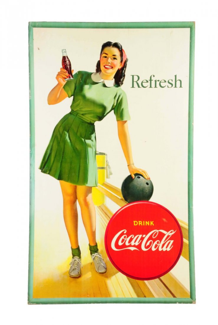 1947 Coca - Cola Bowling Girl Large Poster. (1 of 1)