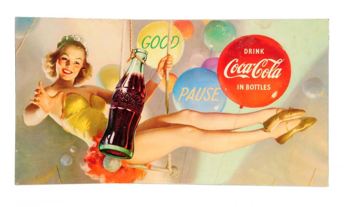 1950's Coca - Cola Cardboard Poster. (1 of 1)