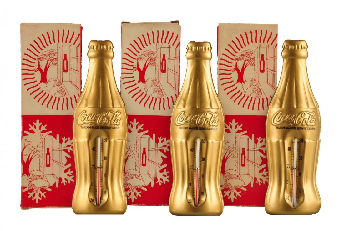 Lot Of 3: 1950's Coca - Cola Bottle Thermometers. (1 of 3)