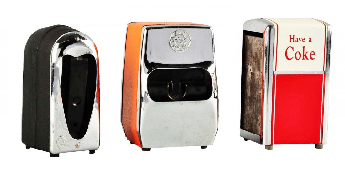 Lot of 3: Coca - Cola Napkin Dispensers. (1 of 1)