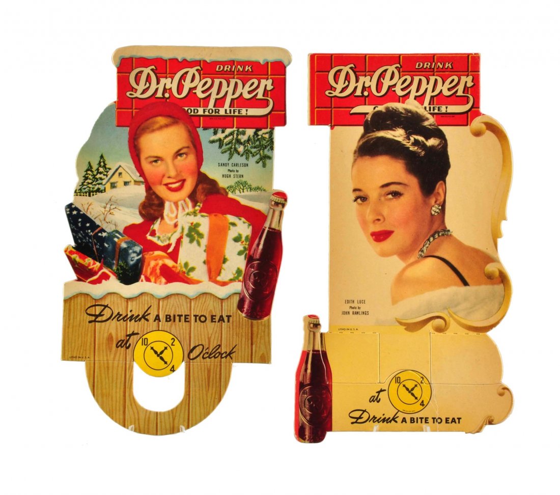 Lot Of 2: 1940's Dr. Pepper Bottle Toppers. (1 of 1)