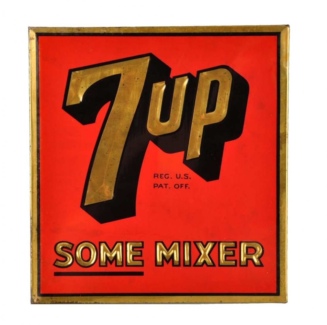 1930's - 40's 7 - Up Tin Sign. (1 of 1)