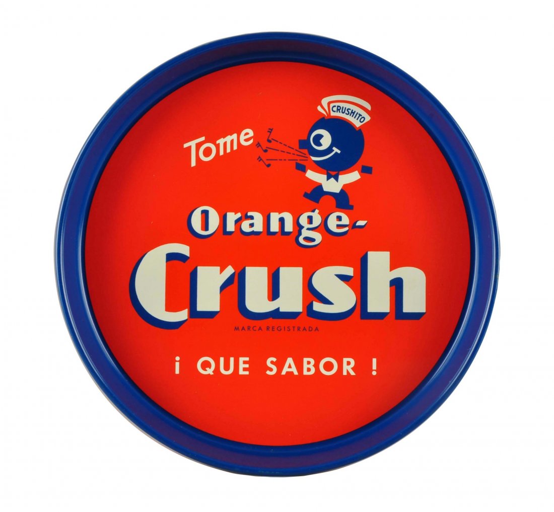 1947 Spanish Orange Crush Serving Tray. (1 of 3)